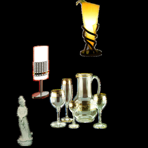 酒杯酒具台灯雕像素材