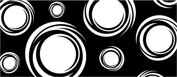 黑白圆圈循环背景底纹