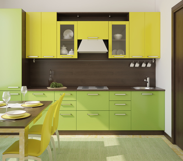 绿色厨房装饰设计图片