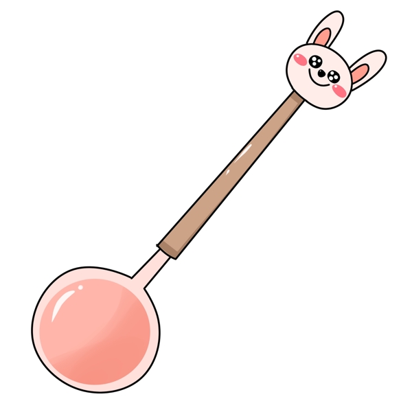 粉色小兔子卡通勺子