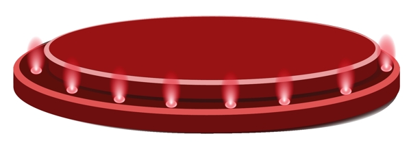 圆形舞台带灯光可修改红色图片