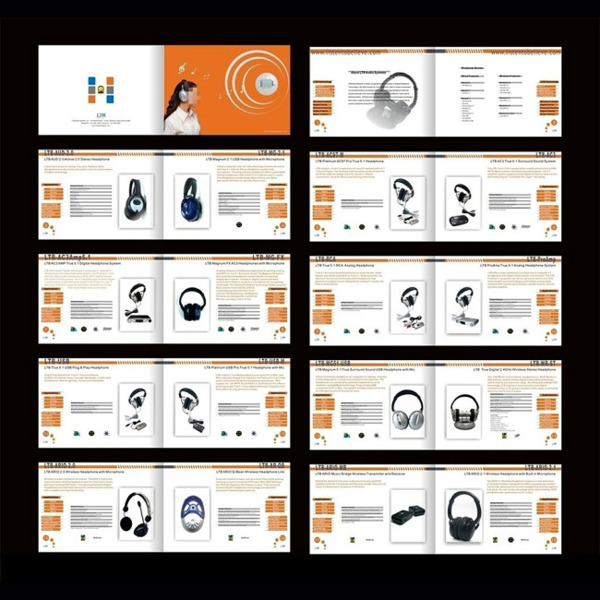 电子产品耳机画册设计模板