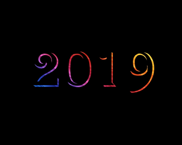 2019原创艺术字猪年数字2019艺术字原创