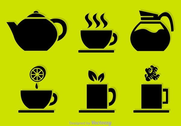 扁平茶饮图标设计