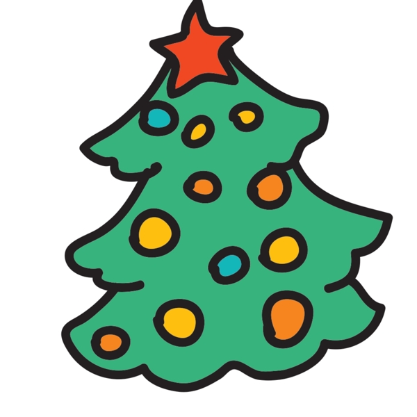 网页圣诞节圣诞树icon图标设计