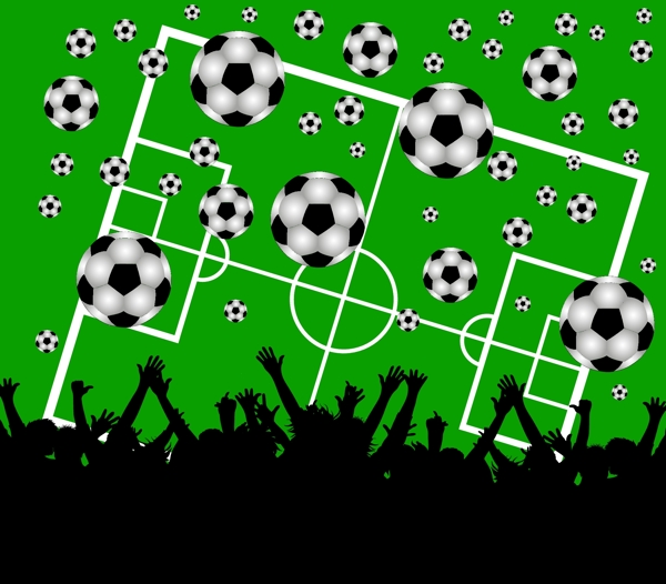 足球运动主题海报矢量素材