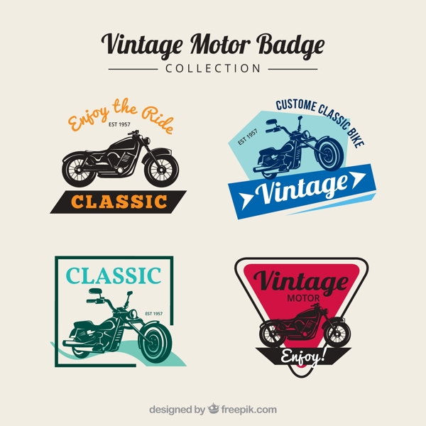 老式摩托车徽章
