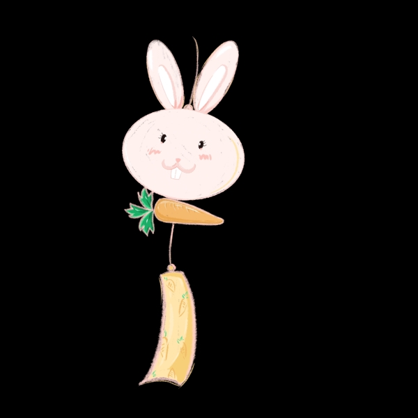 兔子萝卜小风铃