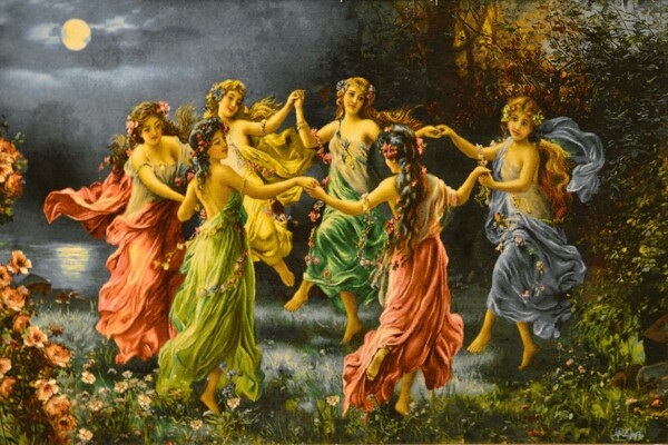 欧式手绘油画希腊女神装饰画背景