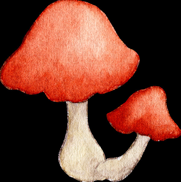 卡通蘑菇透明装饰素材