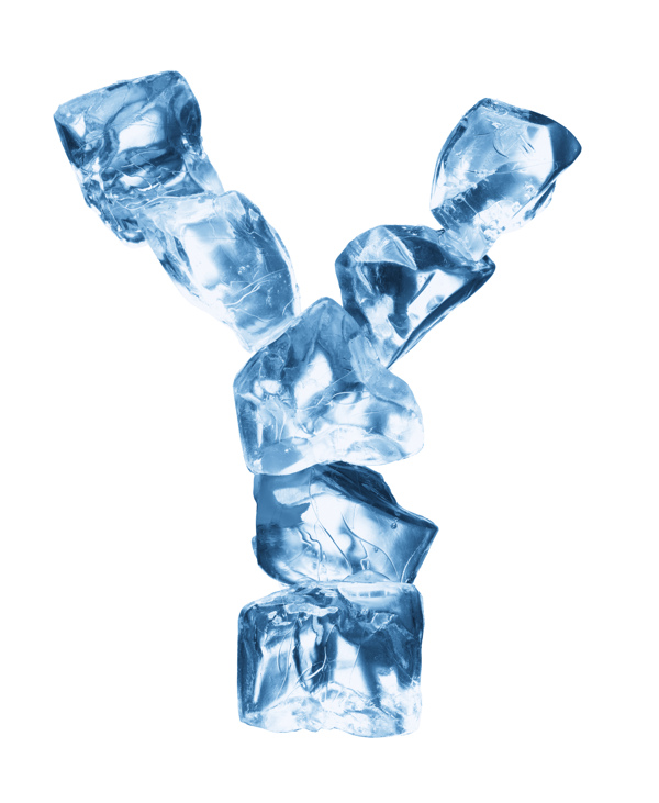 冰块字母Y图片