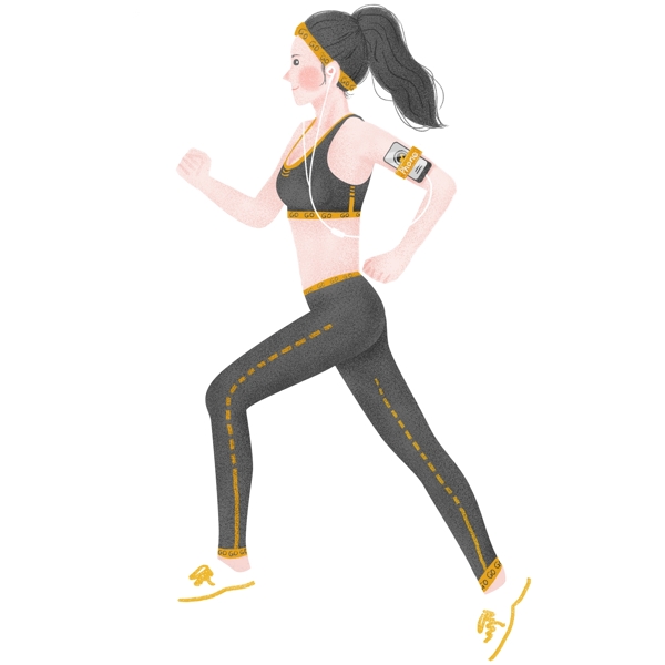 人物女子跑步健身