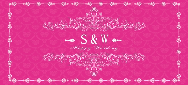 紫色婚礼背景logo