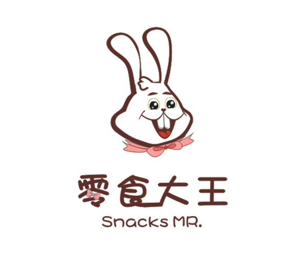 零食大王兔子卡通logo商标