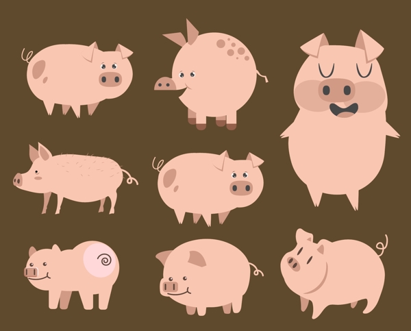 创意猪设计图片