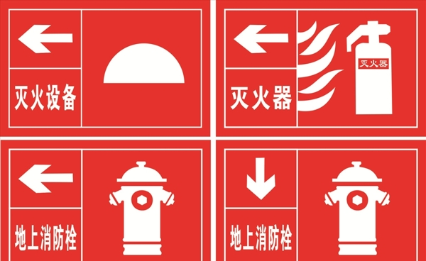 灭火设备指示标识牌