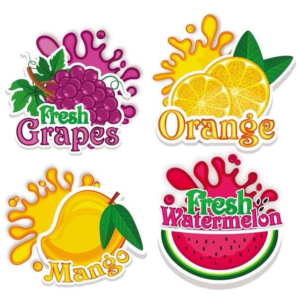 五颜六色的水果标签