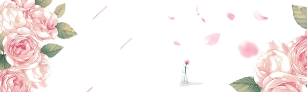 淘宝天猫粉色手绘花背景