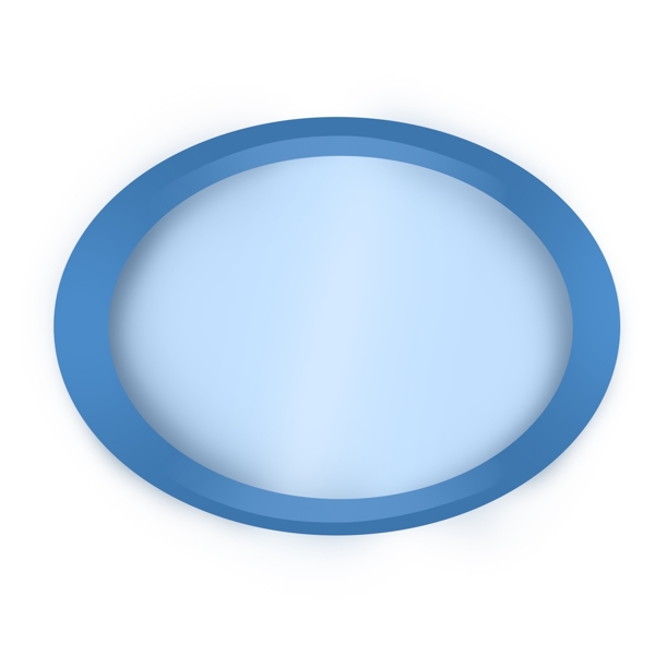蓝色椭圆形凹槽立体标题框