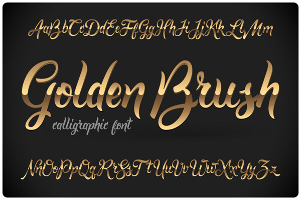 金色质感字母字体图片