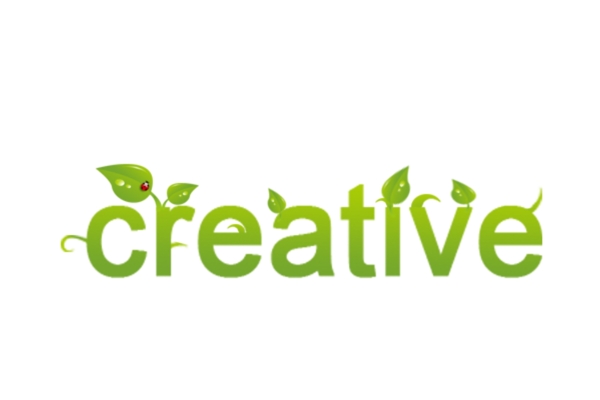 绿色环保创意字设计素材PSD下载
