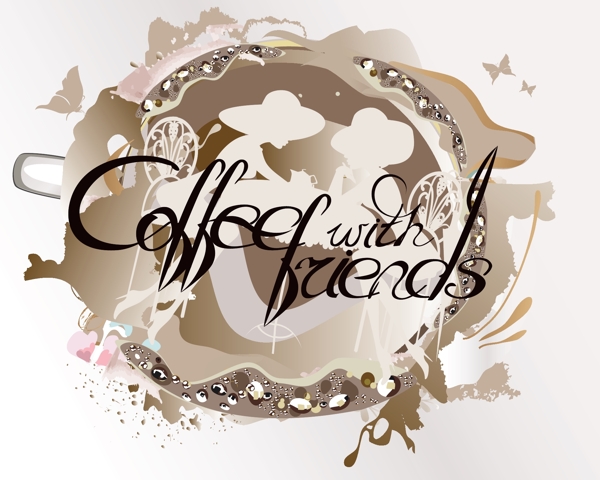 素描手绘风格咖啡素材组合矢量源文件图标
