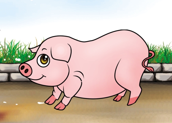 卡通十二生肖猪图片
