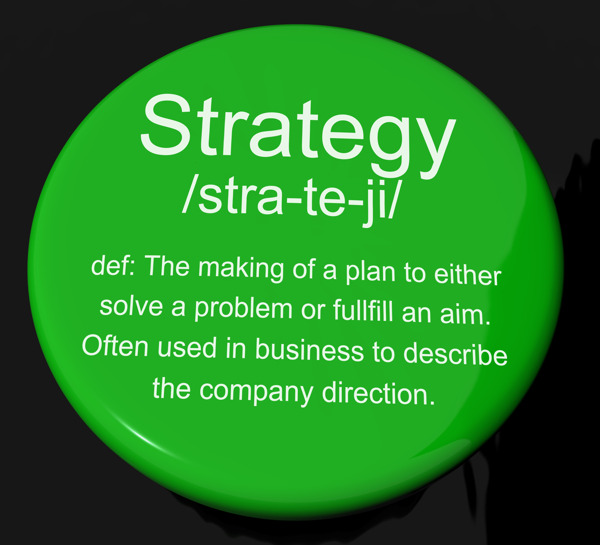 策略定义按钮显示计划的组织和领导