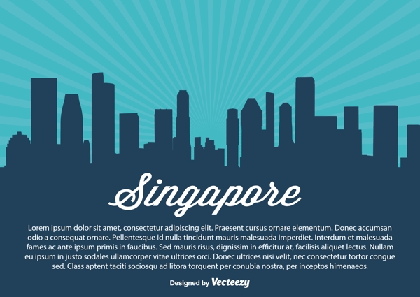 新加坡的天际线图