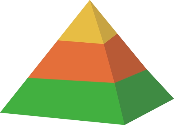 简约立体三角形分阶层装饰图