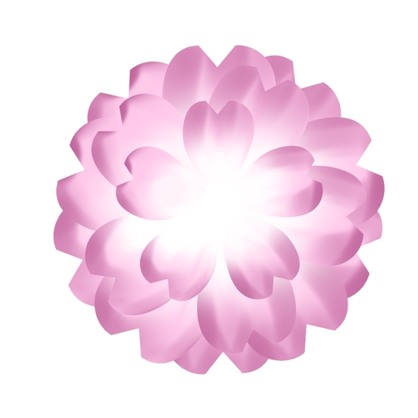 粉色花朵手绘装饰图案