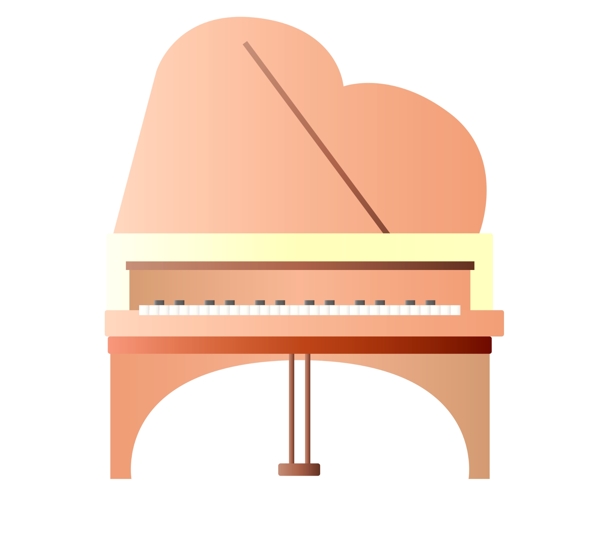 小清新钢琴图案插图