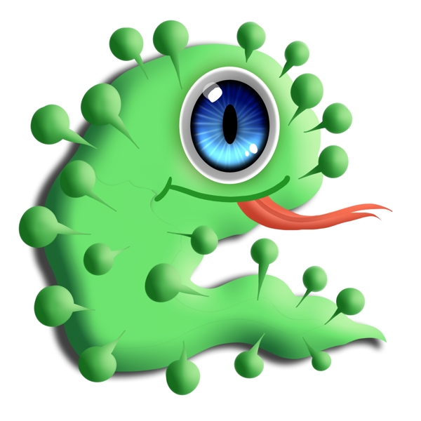 绿色长舌头独眼细菌