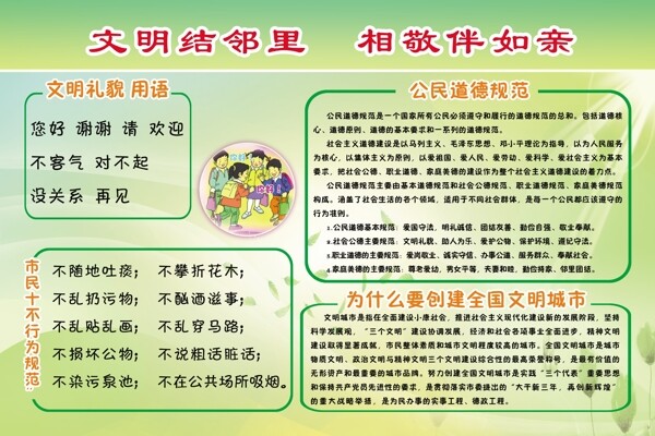 公民道德规范展板图片