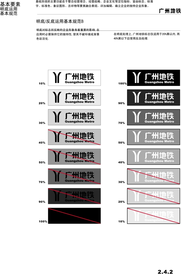 广州地铁VIS矢量CDR文件VI设计VI宝典基本要素