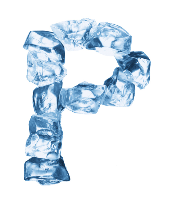 冰块字母P图片