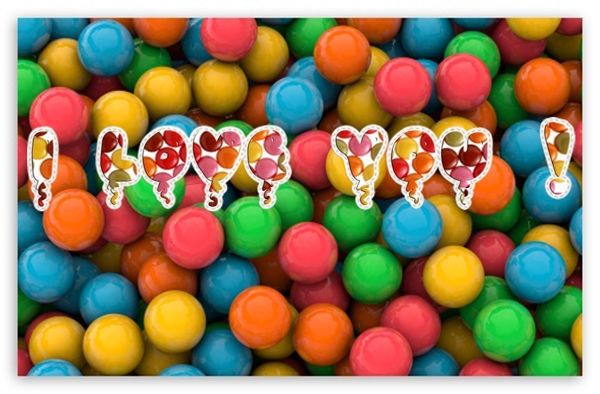 糖果的love气球艺术字