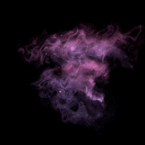 手绘创意紫色烟雾装饰