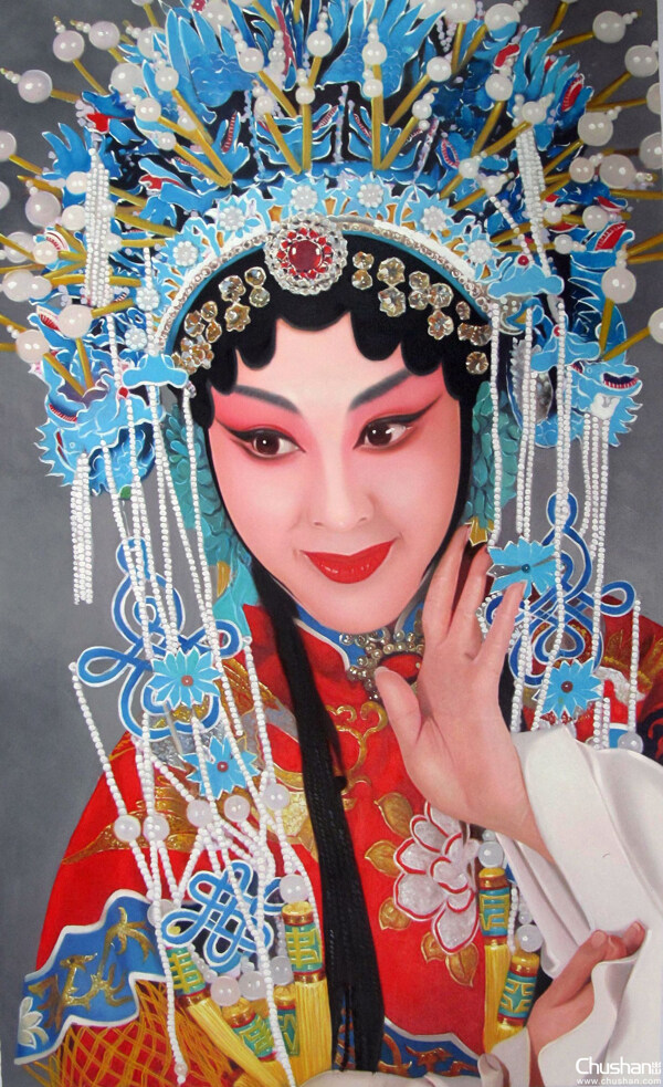 中国戏曲人物油画图片