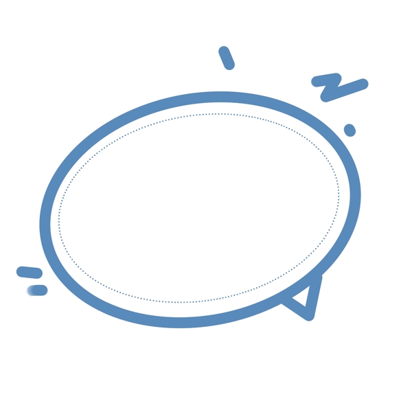 简单对话框蓝色圆形