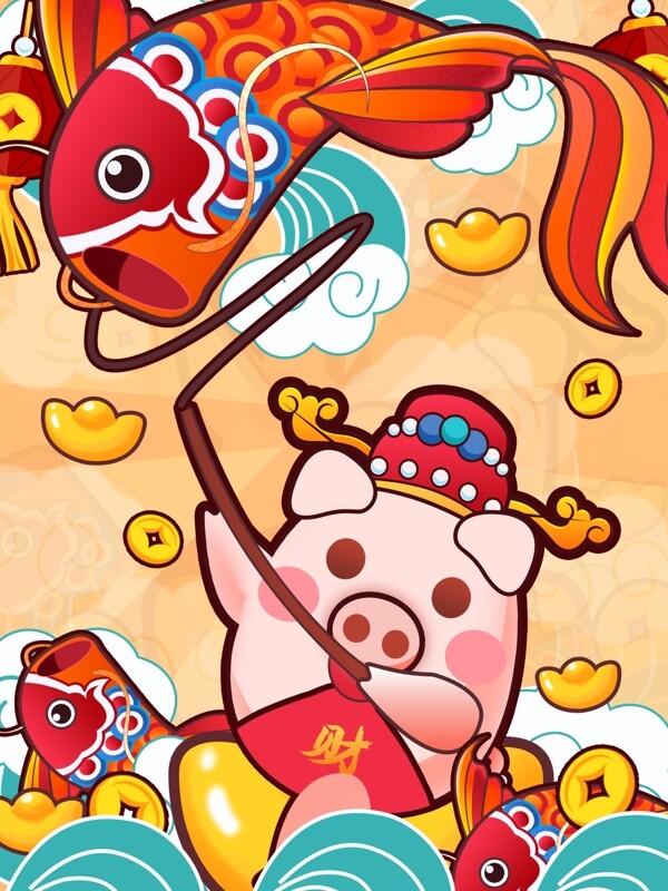 年年有余春节猪年快乐