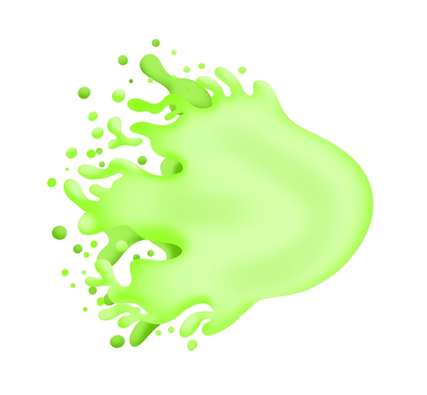 绿色的飞溅的液体插画