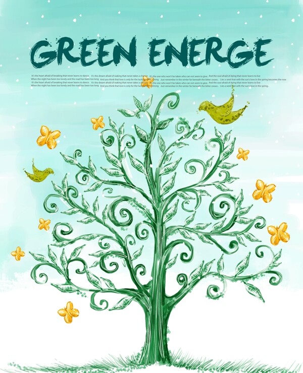 绿色环保海报设计图片