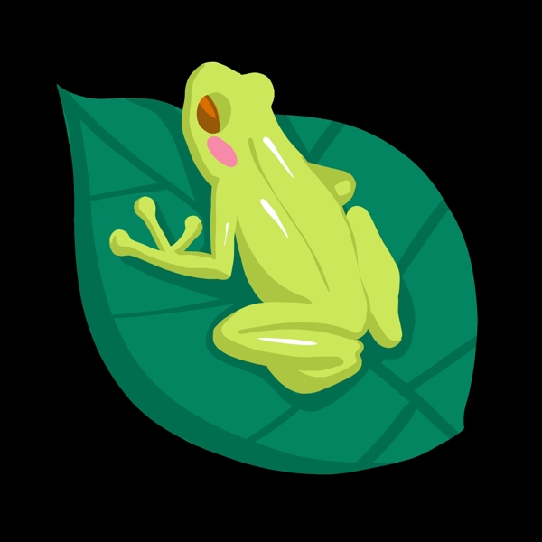 可爱绿色青蛙