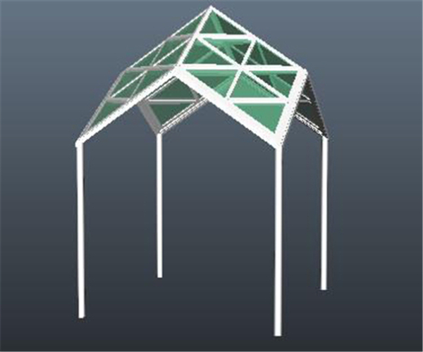 玻璃木条建筑游戏模型
