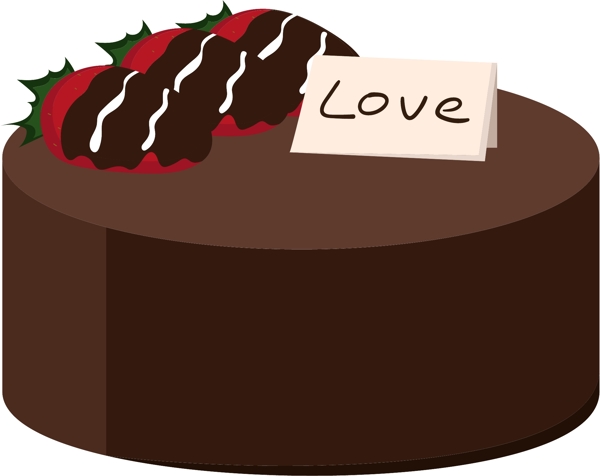 草莓巧克力情人节蛋糕