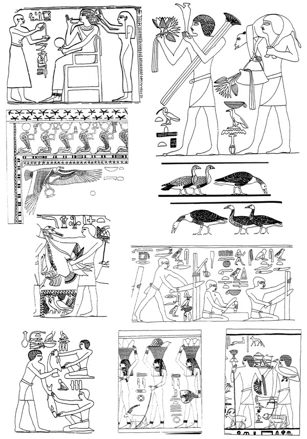 埃及古典装饰花纹