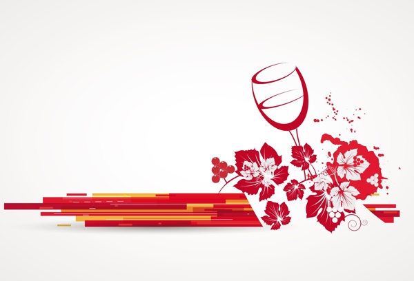 葡萄酒创意插图图片
