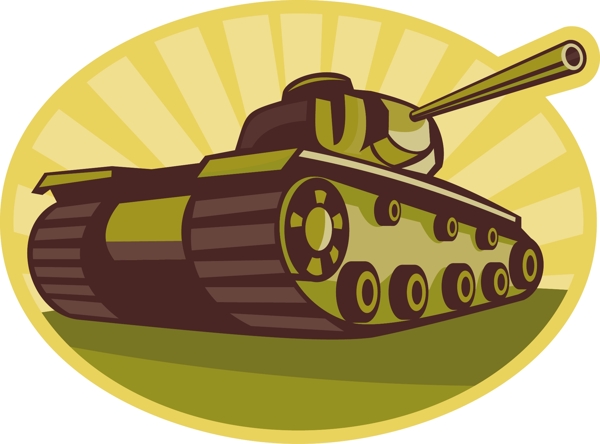 二战坦克瞄准大炮
