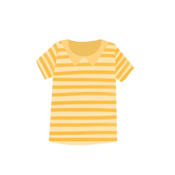 宝宝衣服黄色条纹短袖上衣元素